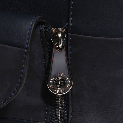Mulberry Silky Calf Nubuck Stripe Medium Willow Tote Midnight Blue 10 of 12