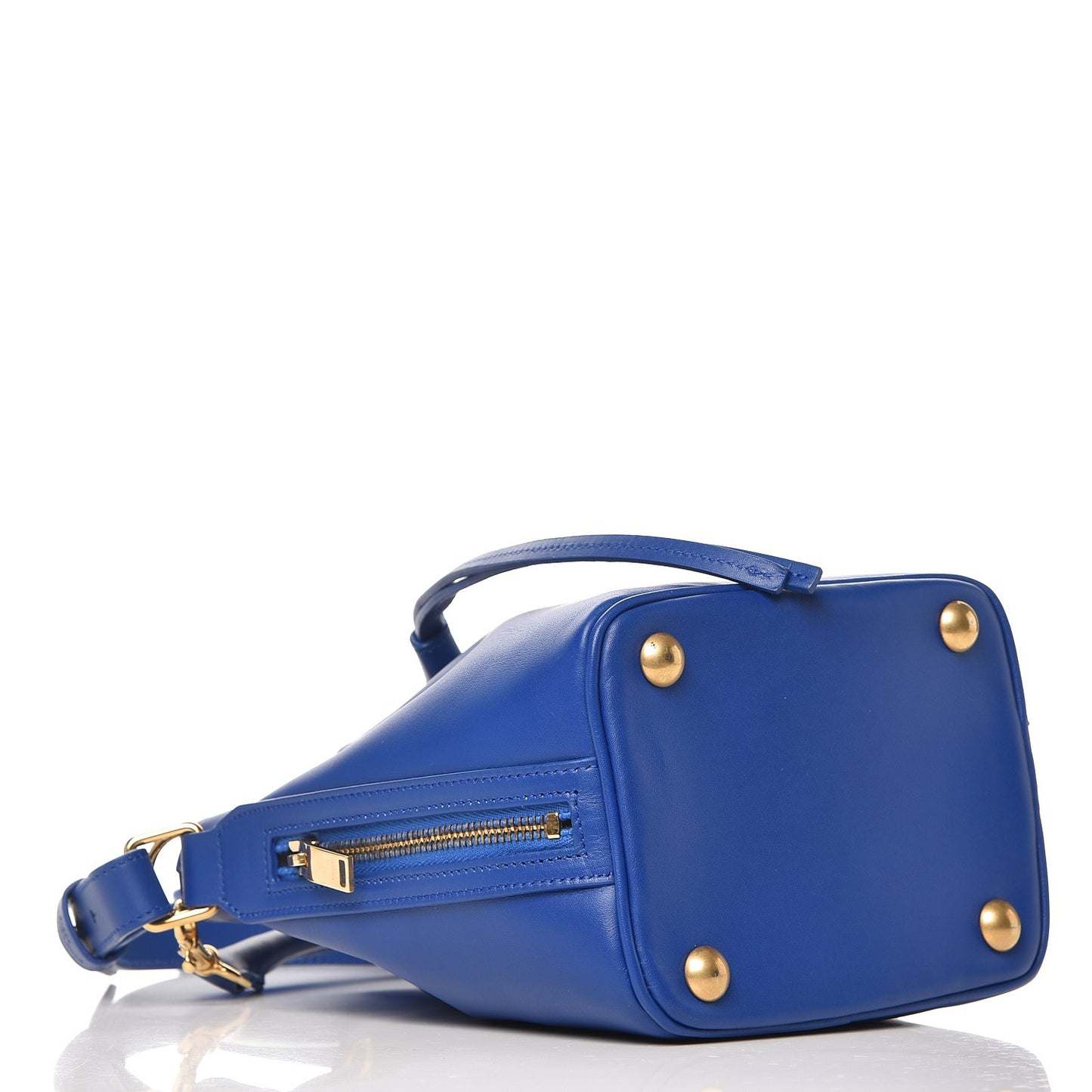 Calfskin Small Emmanuelle Bucket Bag Blue Marjorelle