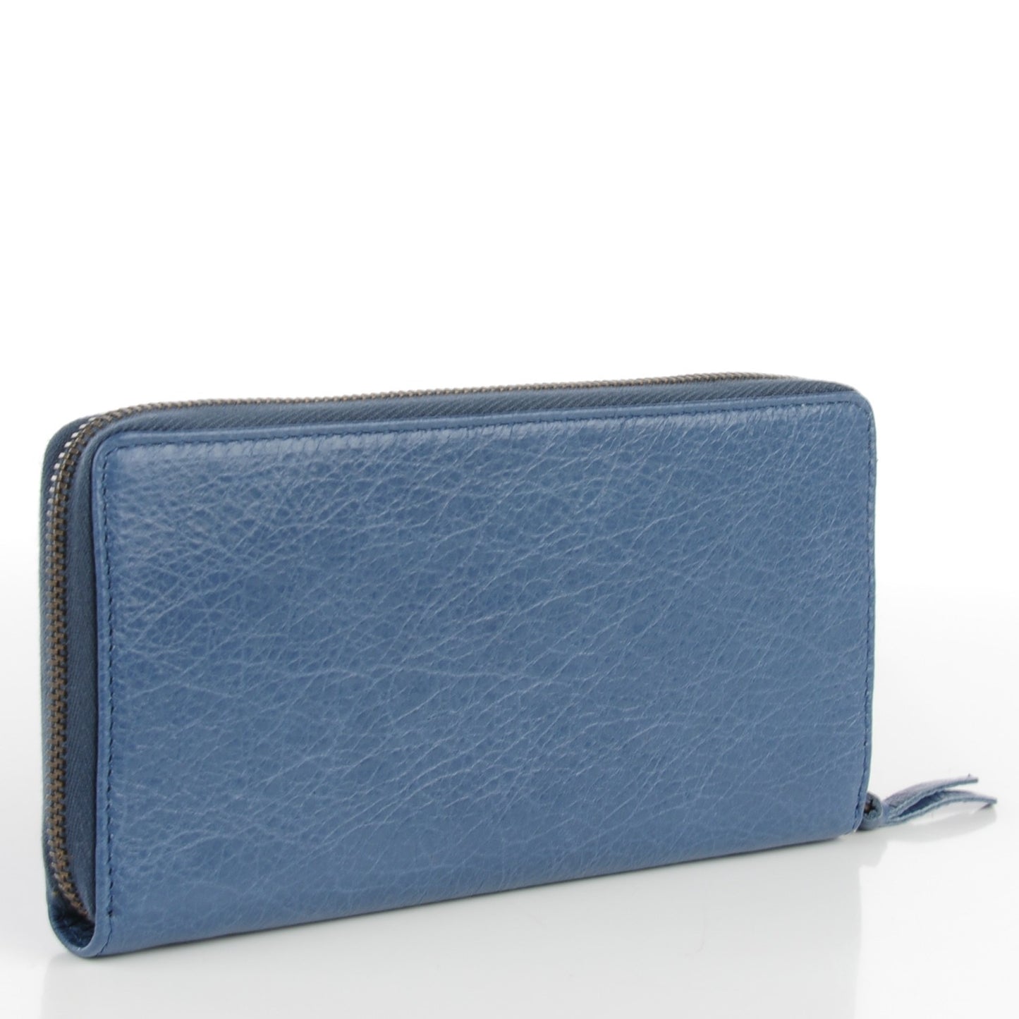 Agneau Classic Hardware Continental Zip Around Wallet Bleu Persan