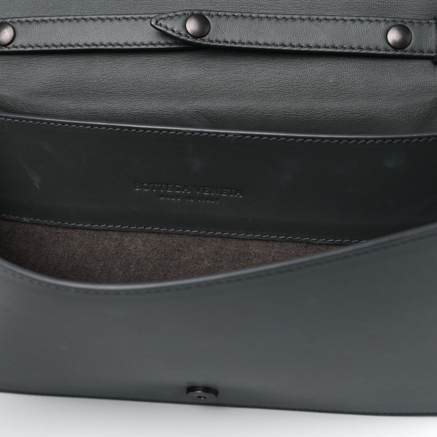 Bottega Veneta Nappa Intrecciato Flap Crossbody Grey 6 of 8