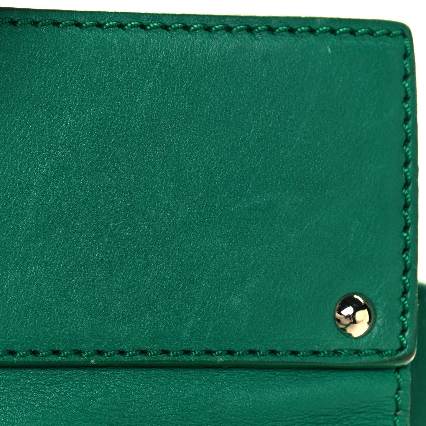 Grainy Calfskin Small Ramona Satchel Green