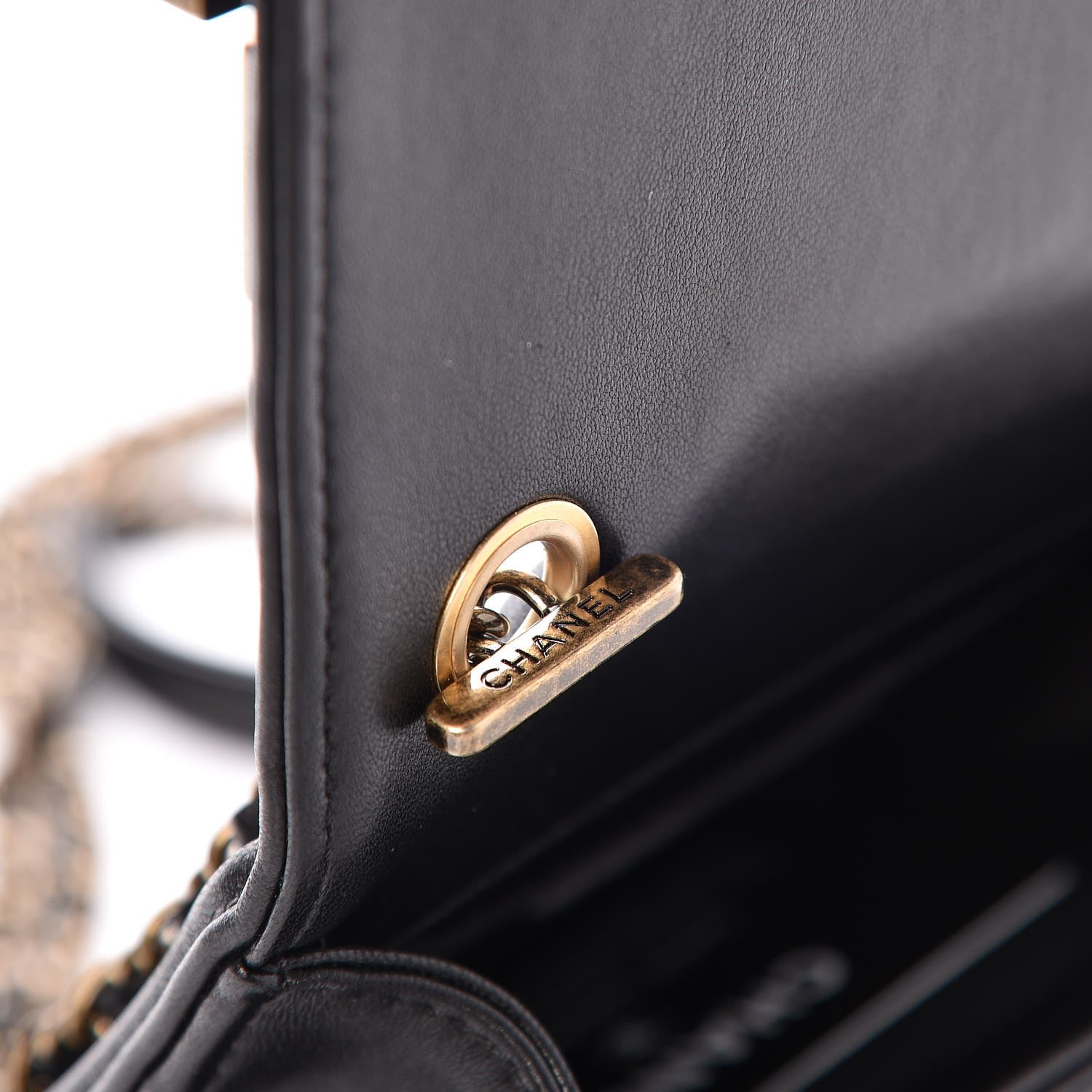 Chanel Lambskin Quilted Boy Brick Studded Flap Black 8 of 8