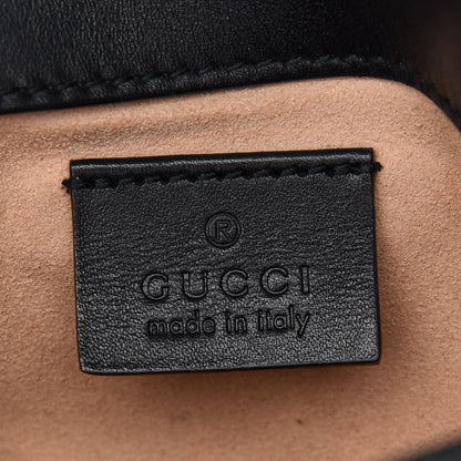 Gucci Calfskin Matelasse Super Mini GG Marmont Shoulder Bag Black 6 of 10