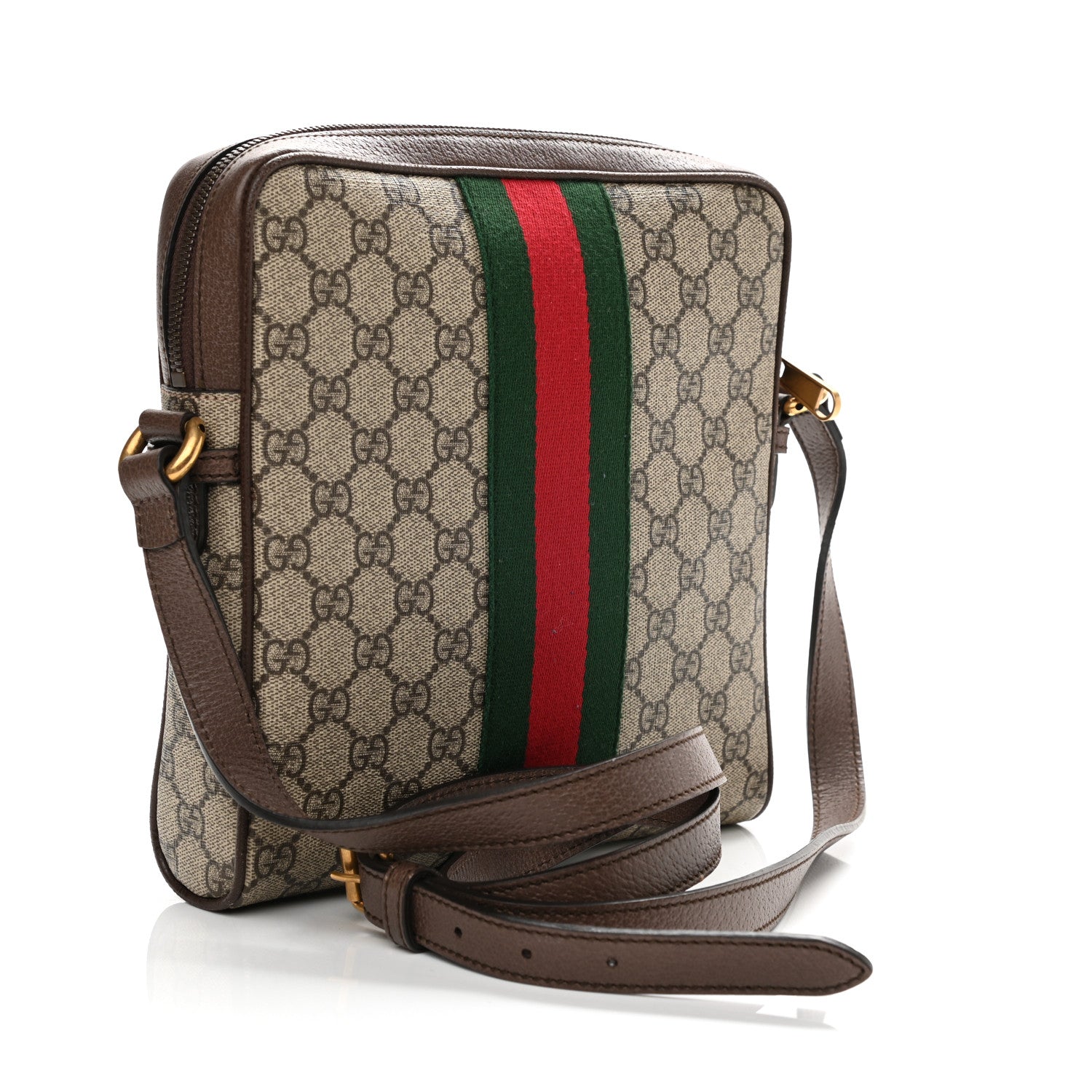 Gucci GG Supreme Monogram Web Small Ophidia Messenger Bag Brown 3 of 12