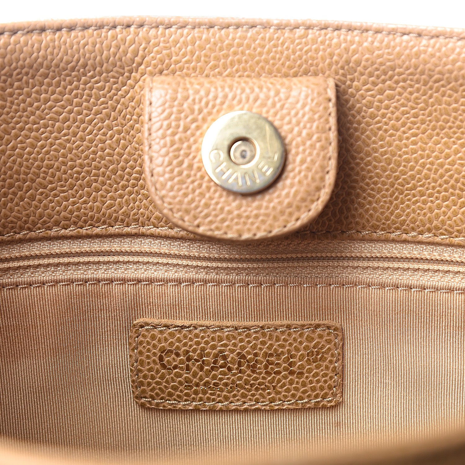 Chanel Caviar Quilted Petit Shopping Tote PST Beige 5 of 9