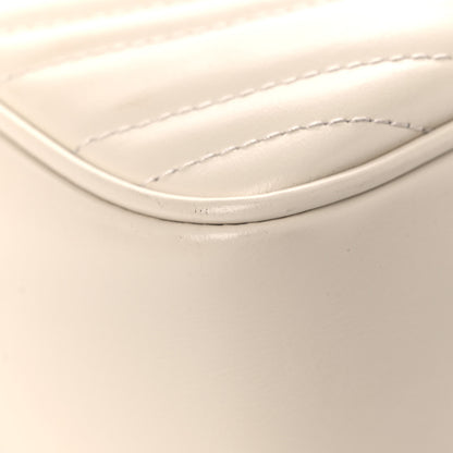 Gucci Calfskin Matelasse Small GG Marmont Chain Shoulder Bag White 9 of 15