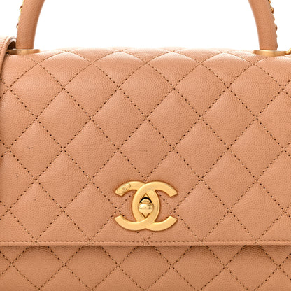 Chanel Caviar Quilted Small Coco Chain Handle Flap Brown 8 of 11