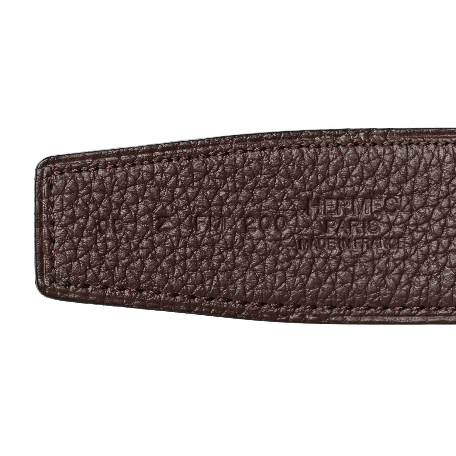 Hermes Togo Swift 32mm H d'Ancre Belt 95 38 Chocolate Black 3 of 5