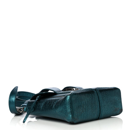 3.1 Phillip Lim Metallic Textured Calfskin Mini Pashli Satchel Turquoise 4 of 13