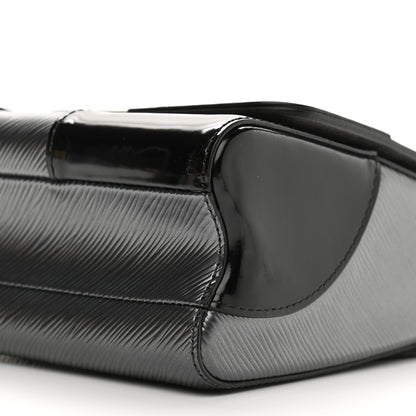 Louis Vuitton Epi Patent Twist Shoulder Bag MM Anthracite Nacre 9 of 9