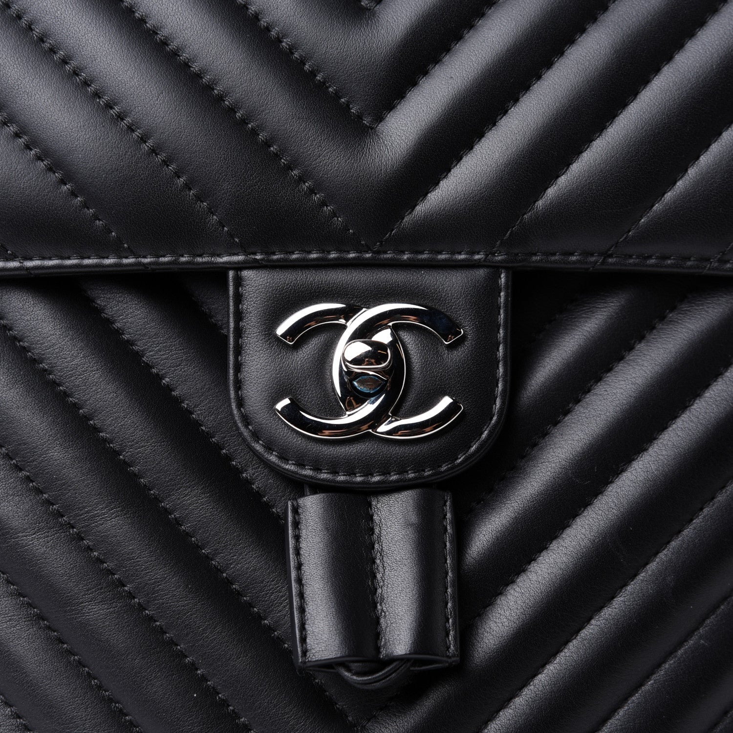 Chanel Calfskin Chevron Quilted Small Urban Spirit Backpack Black 8 of 11
