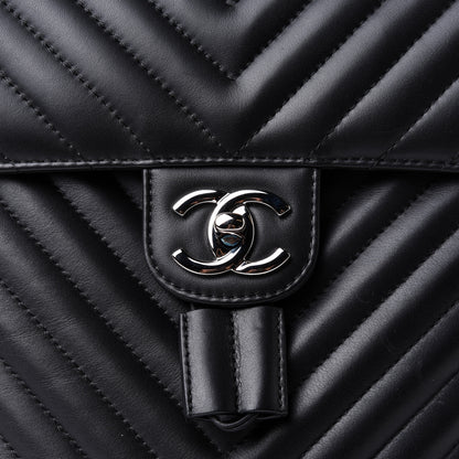 Chanel Calfskin Chevron Quilted Small Urban Spirit Backpack Black 8 of 11