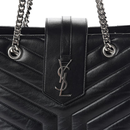 Saint Laurent Calfskin Y Quilted Monogram Large Loulou Shopper Black 6 of 8