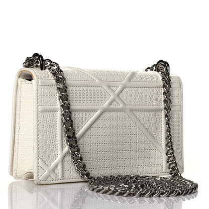 Christian Dior Patent Micro-Cannage Mini Diorama Flap Bag White 3 of 8