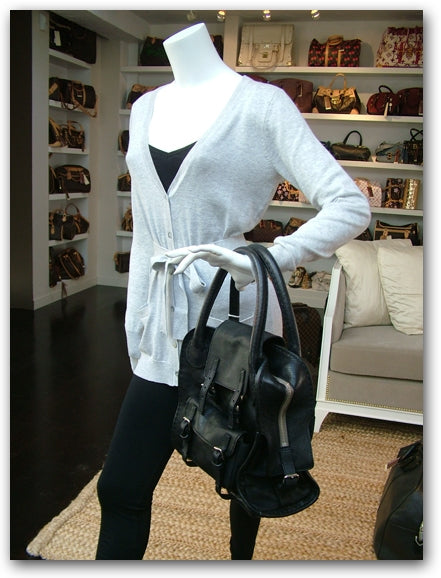 Leather EDITH N/S Black