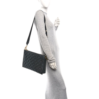 Louis Vuitton Lambskin Embossed Monogram Coussin MM Black 2 of 10