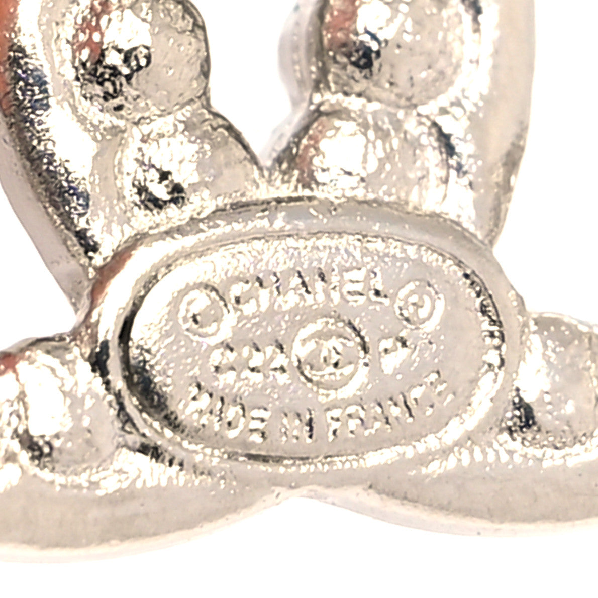 Crystal Pearl CC Earrings Silver