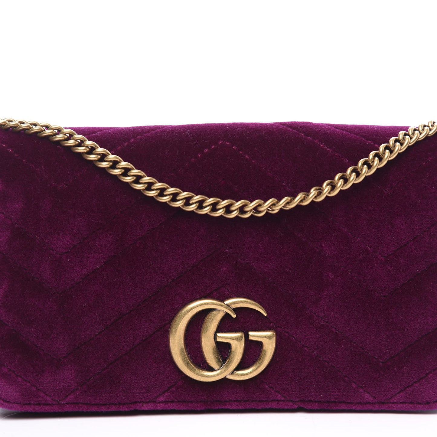 Velvet Matelasse GG Marmont Mini Bag Fuchsia Violet Cyclamen