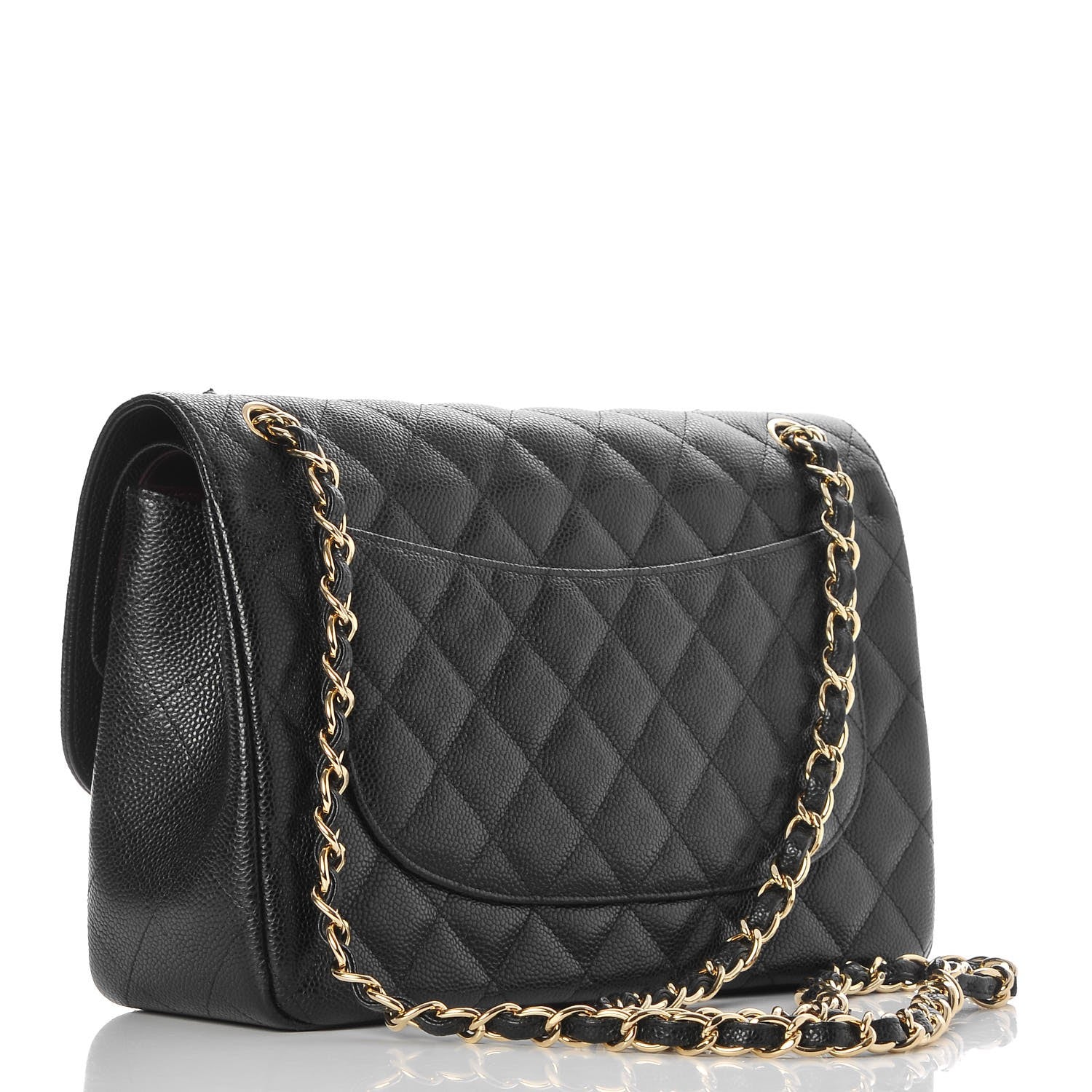 Chanel Caviar Quilted Jumbo Double Flap Black 3 of 9