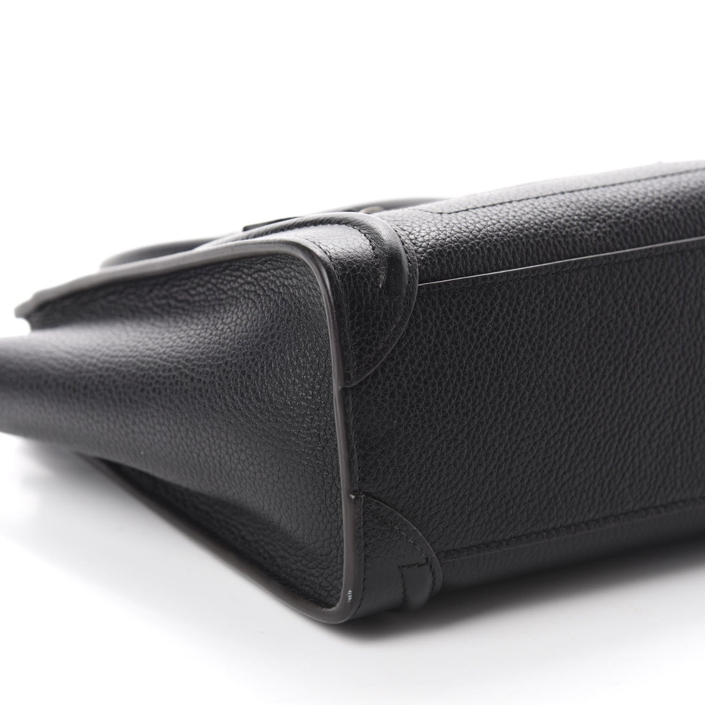 Drummed Calfskin Nano Luggage Black