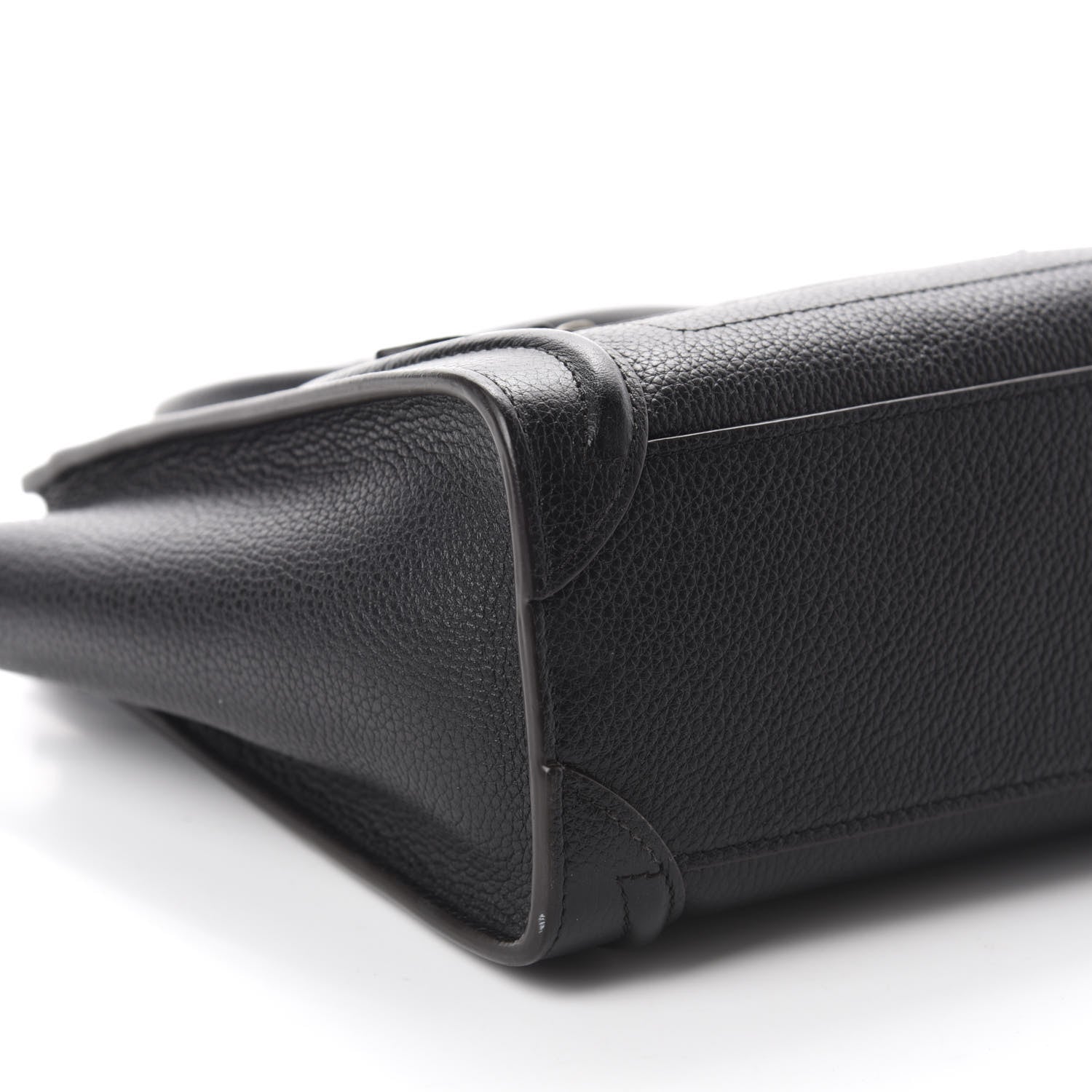 Celine Drummed Calfskin Nano Luggage Black 7 of 10