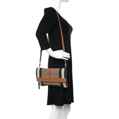 Burberry House Check Large Adeline Crossbody Saddle Brown 2 of 13