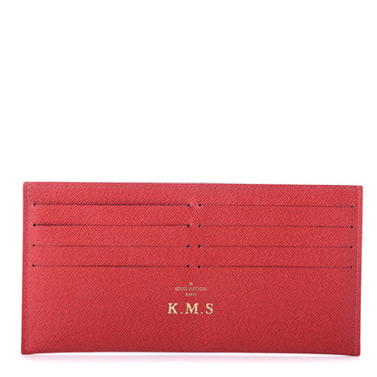 Louis Vuitton Calfskin Felicie Card Holder Insert Cherry 1 of 4