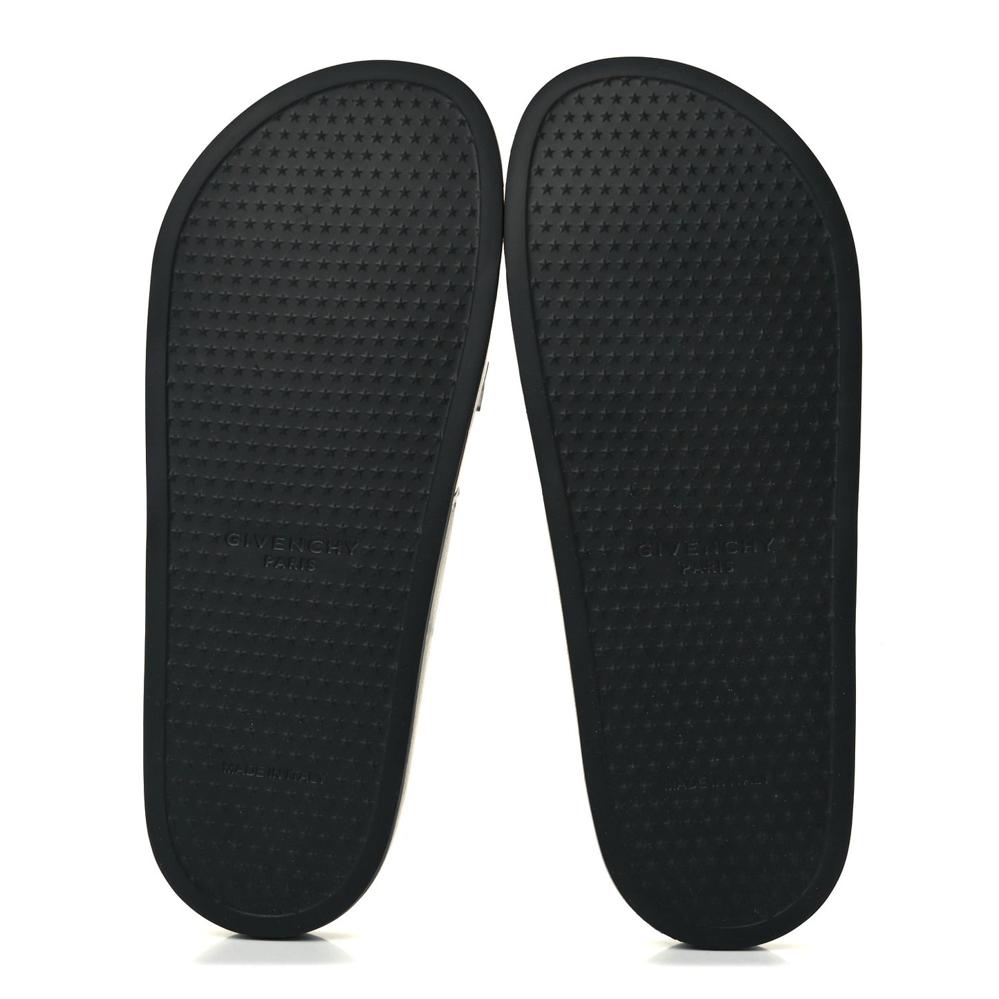 Rubber Logo Pool Slide Sandals 41 White Black