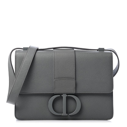 Christian Dior Ultra Matte Grained Calfskin 30 Montaigne Flap Bag Grey 1 of 6