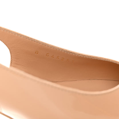 Chanel Patent Calfskin Cap Toe CC Slingback Pumps 36.5 Beige 8 of 11