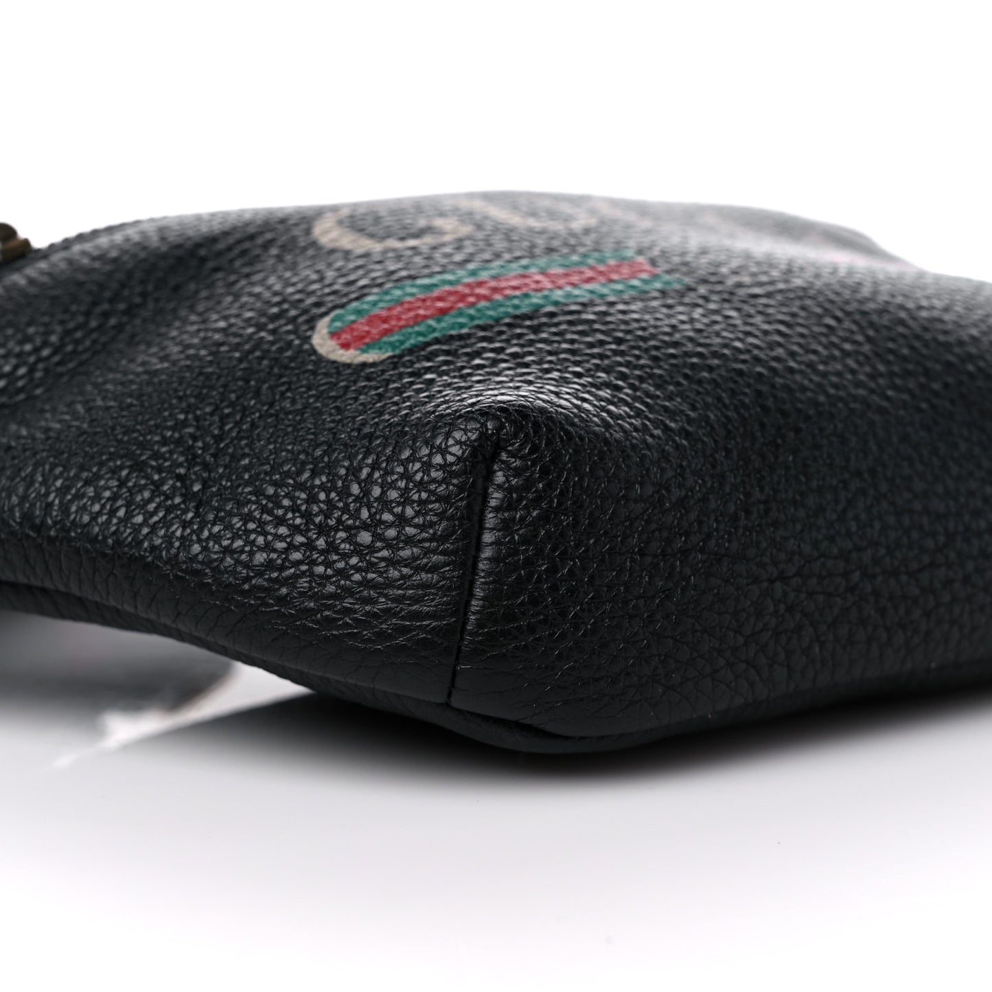 Grained Calfskin Small Logo Belt Bag Black