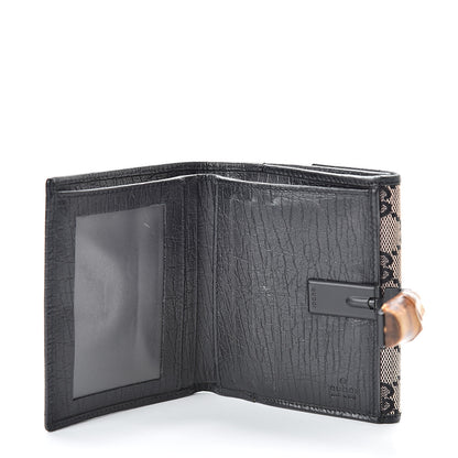 Gucci Monogram Bamboo French Wallet Navy 6 of 9