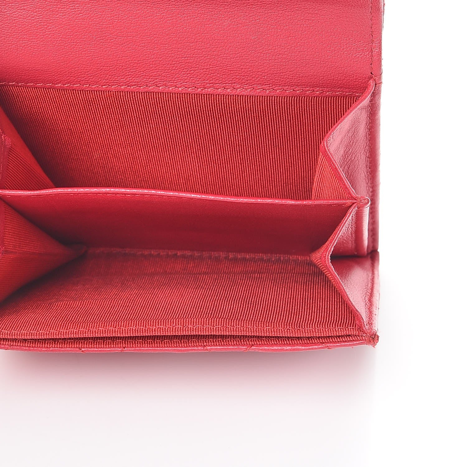 Chanel Lambskin Quilted Card Holder Dark Pink 5 of 15
