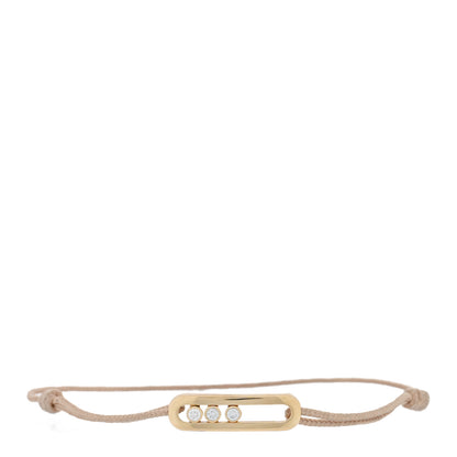 Messika 18K Yellow Gold Diamond Cord Care Bracelet Biege 1 of 4