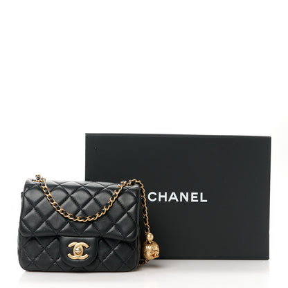 Chanel Lambskin Quilted Mini Pearl Crush Flap Black 12 of 12