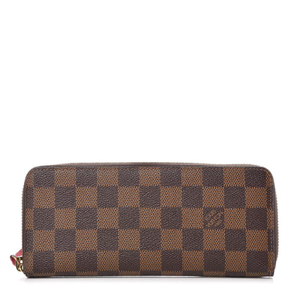 Louis Vuitton Damier Ebene Clemence Wallet Cherry 1 of 9