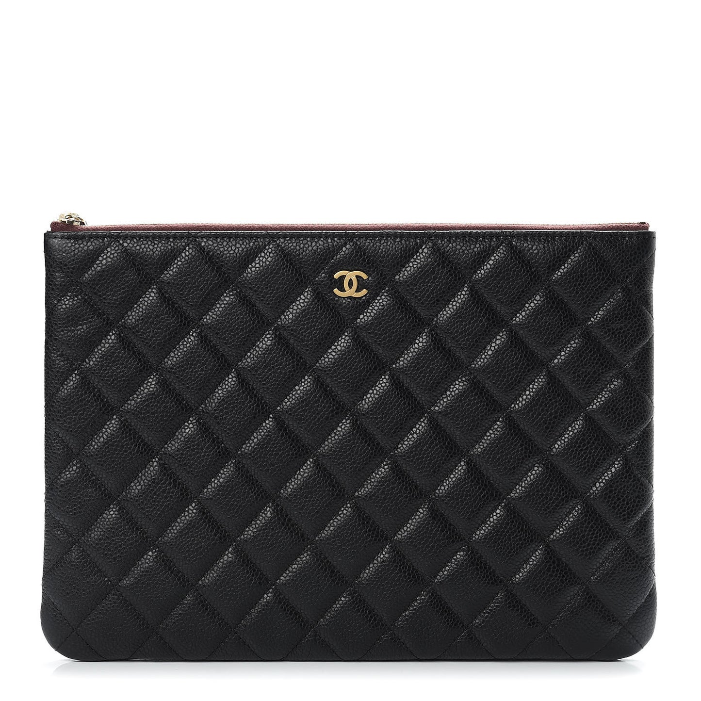 Caviar Quilted Medium Cosmetic Case Black