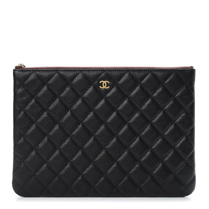 Chanel Caviar Quilted Medium Cosmetic Case Black 1 of 8