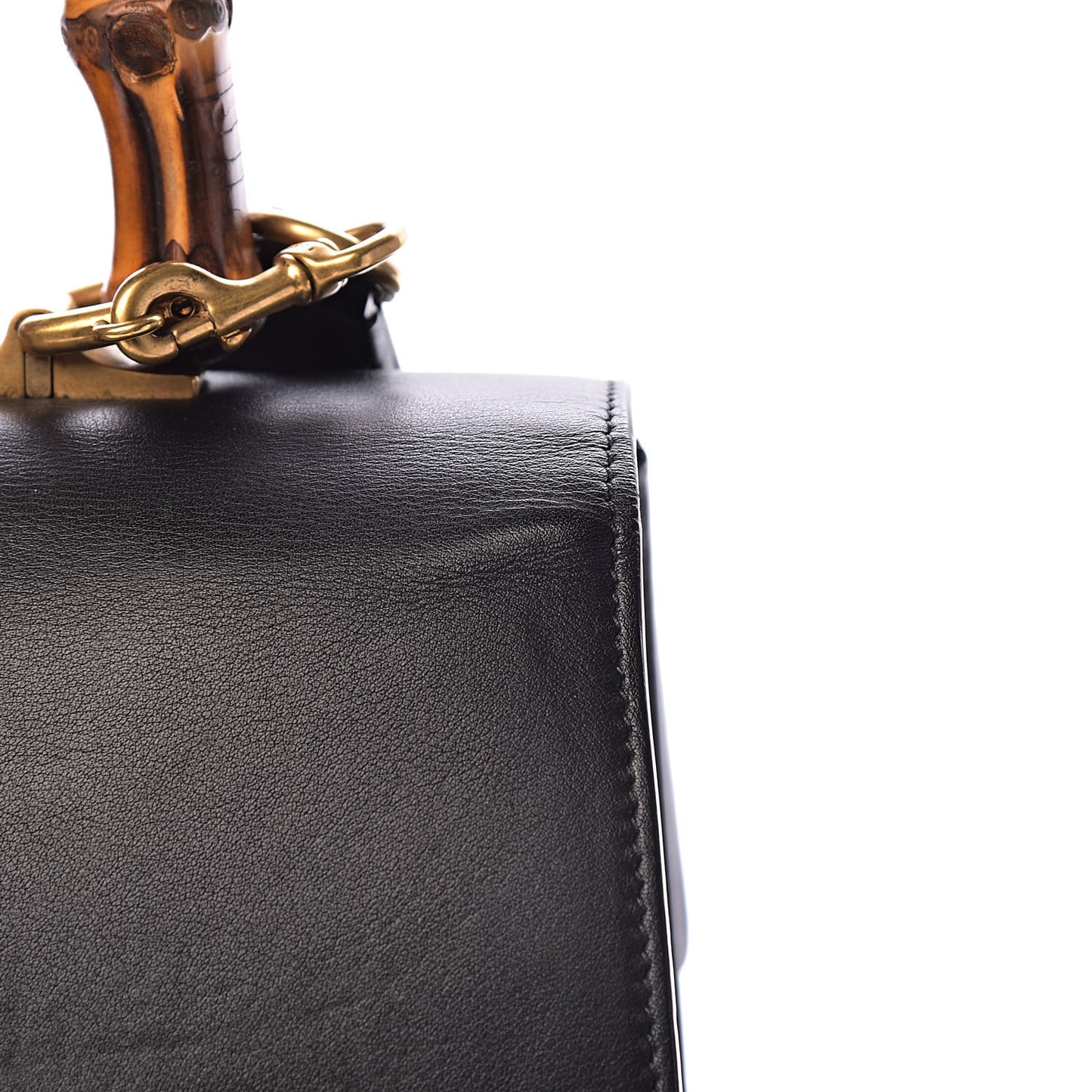 Calfskin Bamboo Web Large Dionysus Top Handle Bag Black Bright Evergreen Hibiscus Red