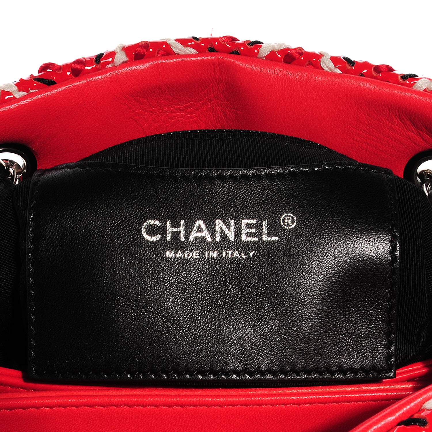 Chanel Patent Hand Embroidered Small Just Mademoiselle Red 5 of 8