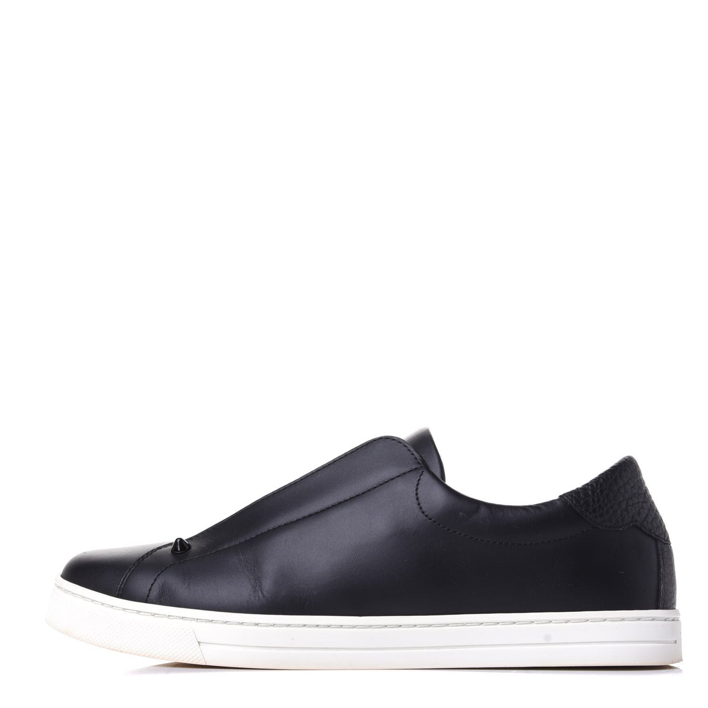 Vitello Microfiber FF Rockoclick Slip On Sneakers 38.5 Black Tobacco