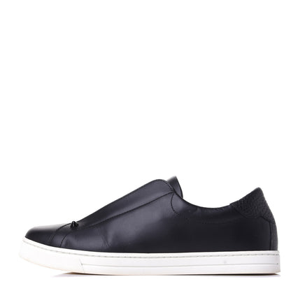 Fendi Vitello Microfiber FF Rockoclick Slip On Sneakers 38.5 Black Tobacco 1 of 11
