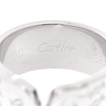 Cartier 18K White Gold C De Cartier Christmas Ring 51 5.75 4 of 6