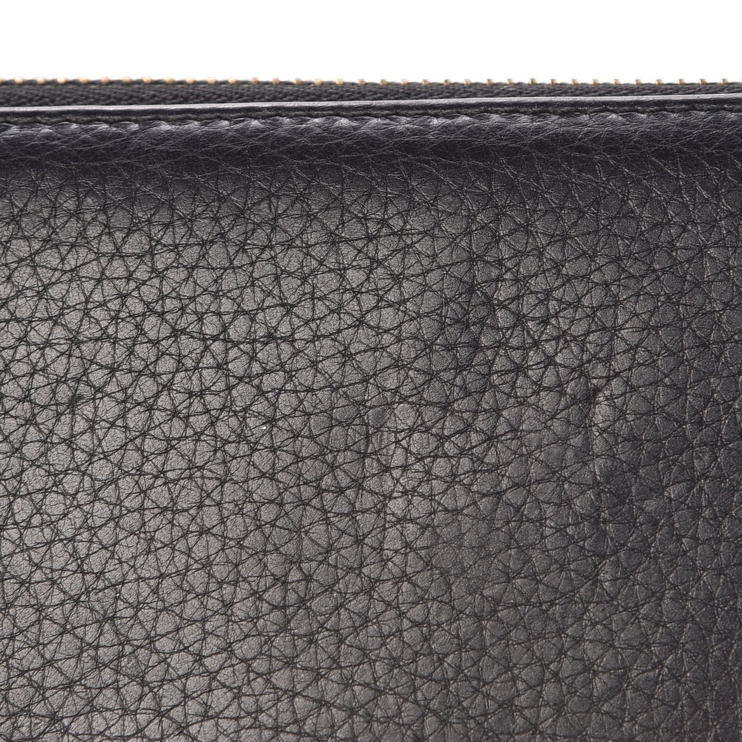 Calfskin Soho Zip Around Wallet Black