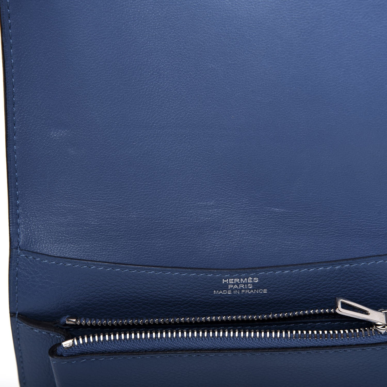 Hermes Togo Dogon Compact Wallet Bleu Brighton 12 of 12