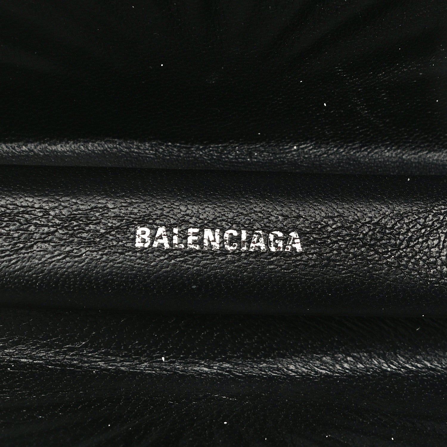 Balenciaga Satin Pearl Shell Clutch Bag Black 6 of 11
