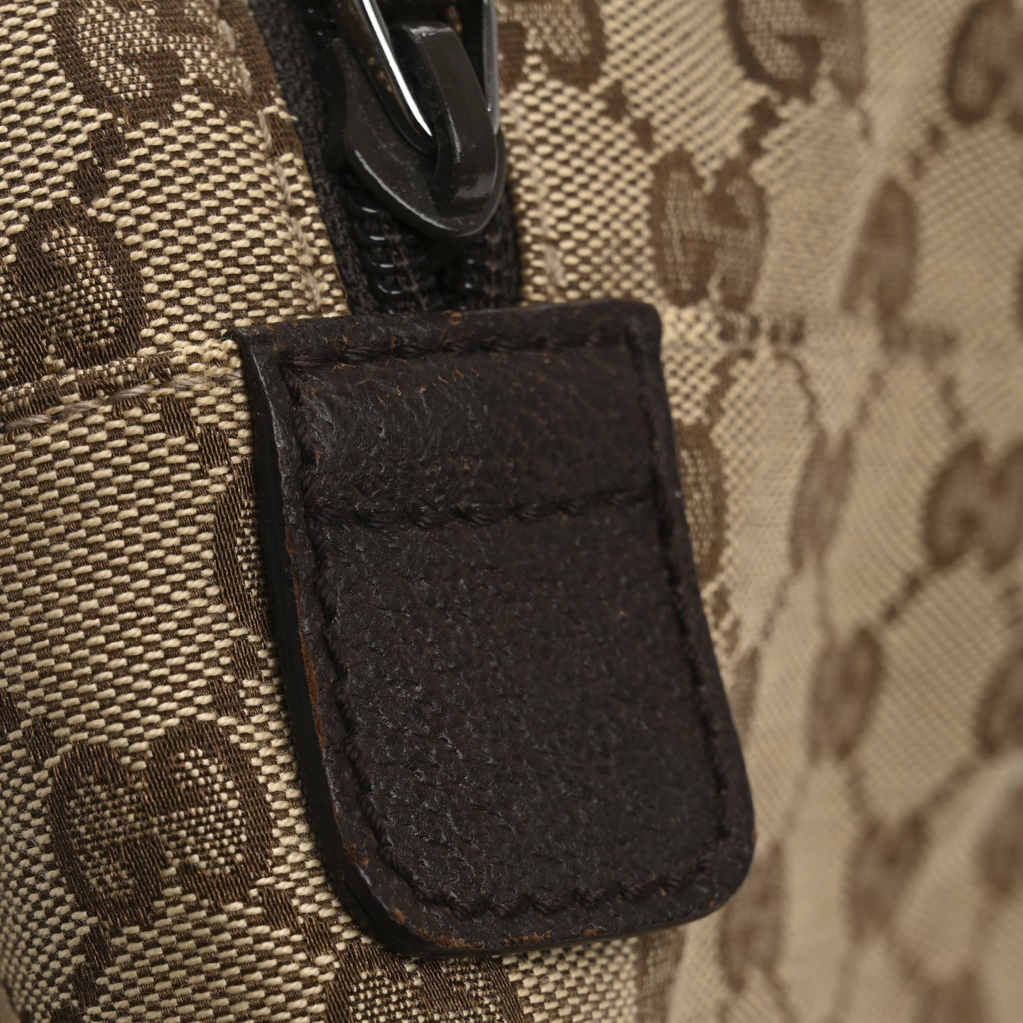 GG Monogram Web Large Collapsible Carry On Duffle Beige Brown