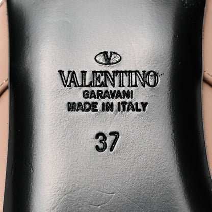 Valentino Garavani Calfskin Roman Stud Ankle Strap Flat Mules 37 Rose Cannelle 8 of 8