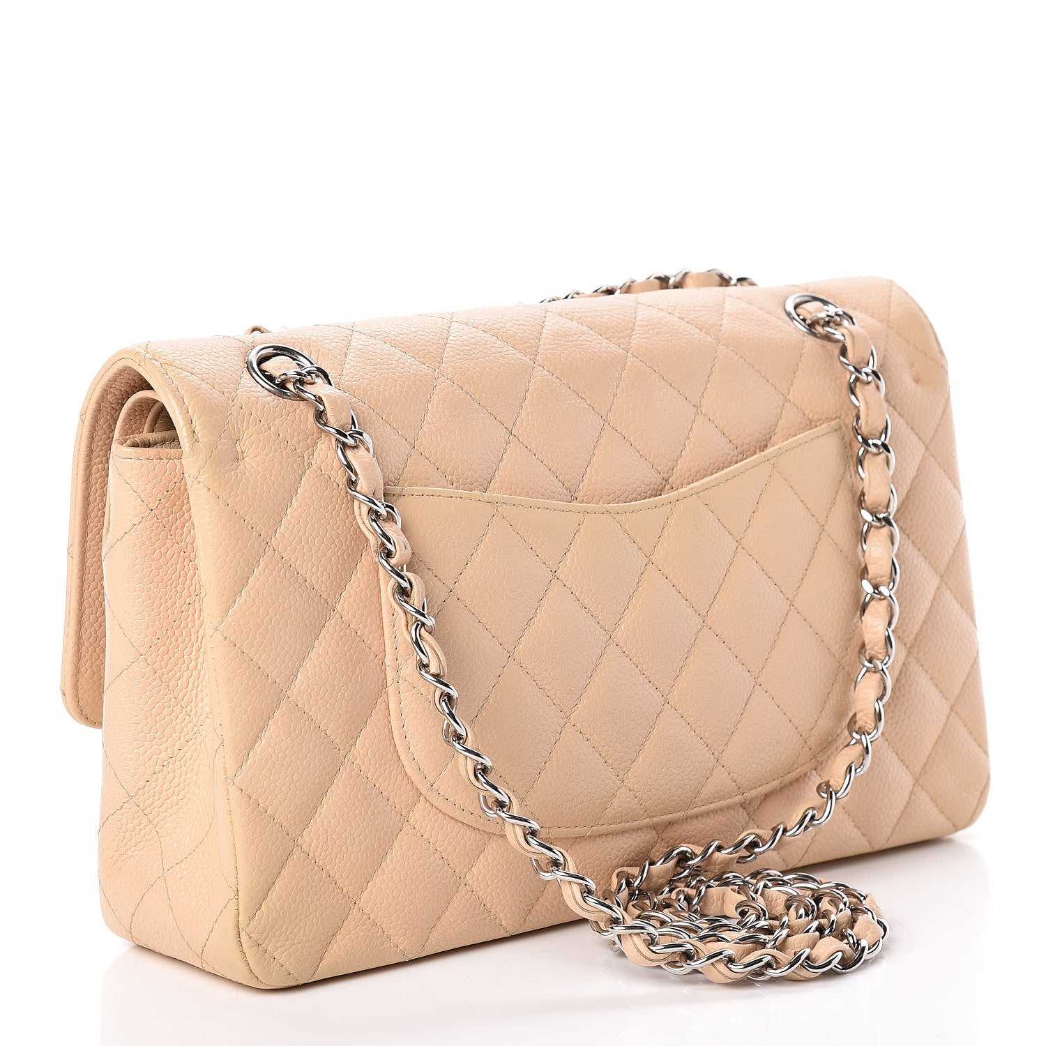 Chanel Caviar Quilted Medium Double Flap Beige Clair 3 of 16