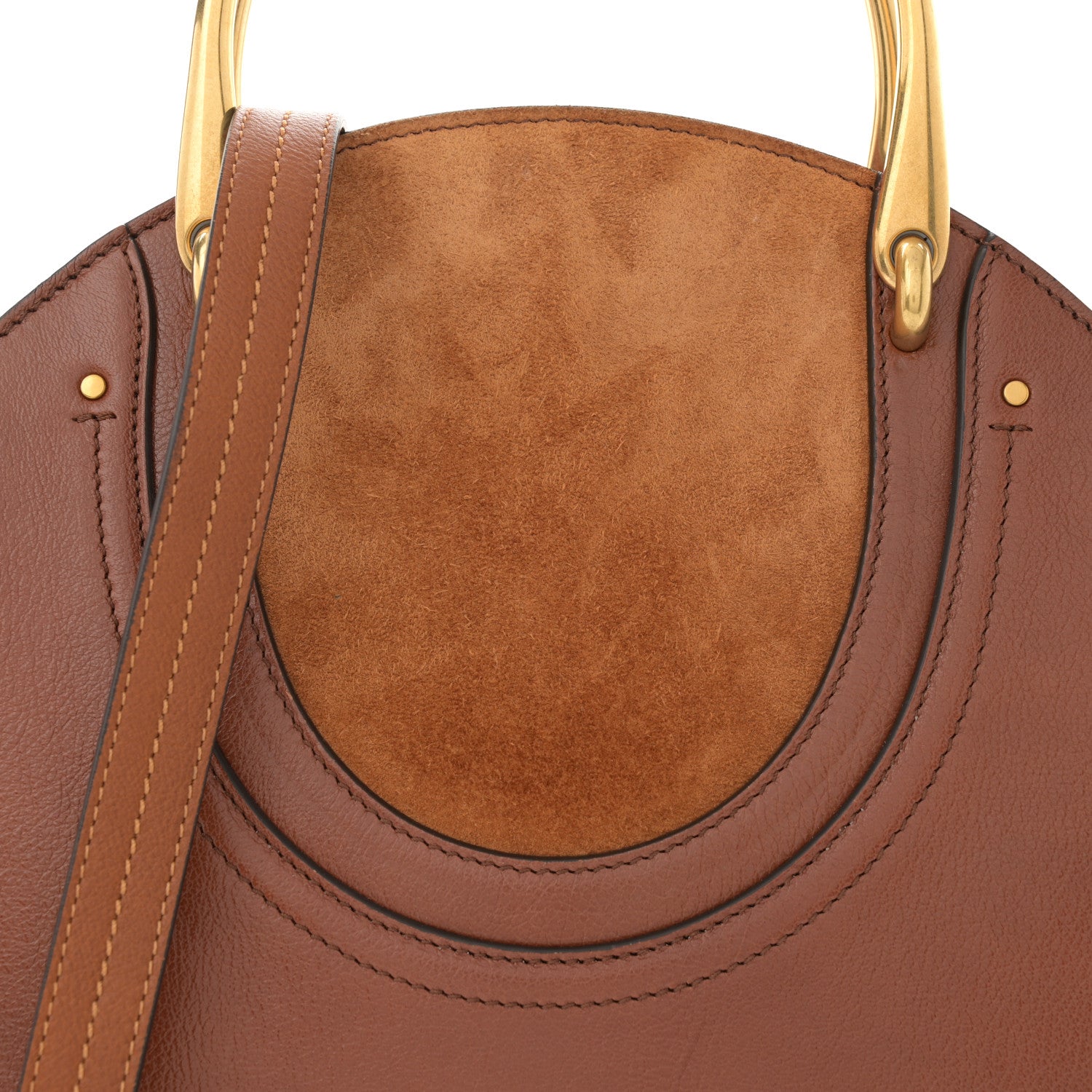 Chloe Shiny Goatskin Calfskin Suede Medium Pixie Bag Saffron Red 8 of 10